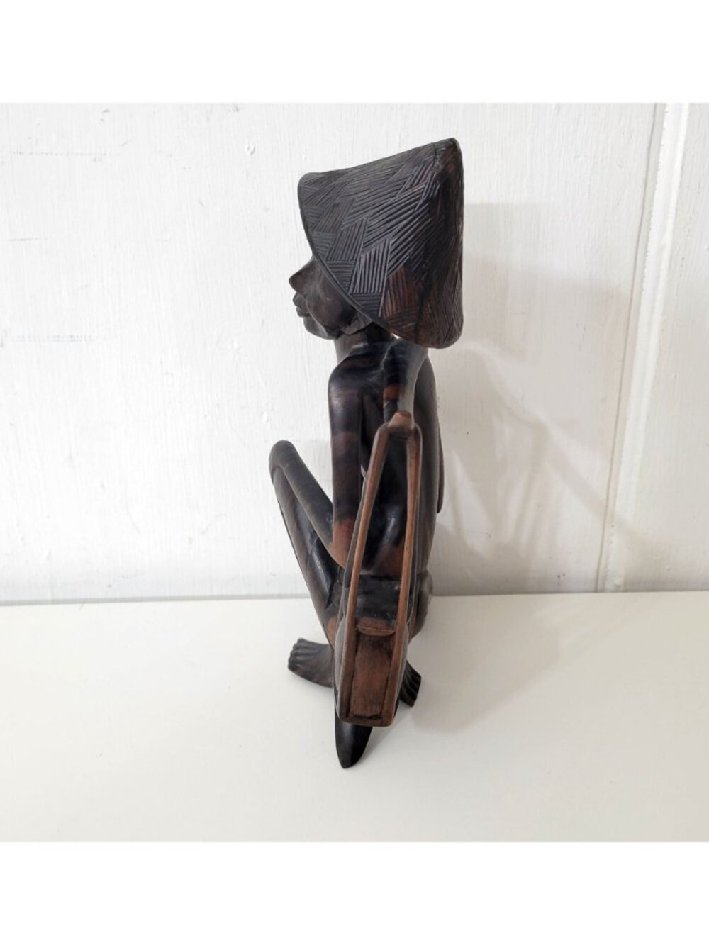 Iron Wood Figurine Rice Farmer - Picture 3 of 8
